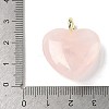Natural Rose Quartz Pendants X-G-C274-04H-3