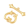 Heart Brass Toggle Clasps KK-G548-43G-04-2