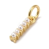 Rack Plating Brass with ABS Plastic Imitation Pearl Charms KK-B092-30I-G-2