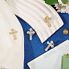 4Pcs 2 Colors Zinc Alloy & Rhinestone Lapel Pin Backs for Backpack Clothes JEWB-PH0002-07-5
