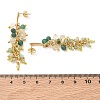 304 Stainless Steel with Natural Mixed Gemstone Stud Earrings EJEW-JE07520-03-4