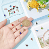 24Pcs 12 Colors Ion Plating(IP) Rose Gold Plated 304 Stainless Steel Rhinestone Pendants STAS-UN0050-52-4