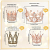 4Pcs 4 Styles Alloy Rhinestones Crown Cake Decoration DIY-SP0003-26RG-2