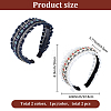 2Pcs 2 Colors Floral Hair Bands Embellishments for Women OHAR-CY0001-19B-2