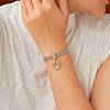 Fashionable Brass Micro Pave Clear Cubic Zirconia Charm Bracelets AF9298-21-1