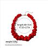 Resin Round Shaped Graduated Beaded Necklaces for Women FS-WG3D4DE-03-1