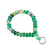 Resin Rondelle Bead with Polyester & Spandex Cord Phone Hand Strap Chains HJEW-TADJ0010-2