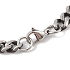 Non-Tarnish 304 Stainless Steel Cuban Link Chain Bracelets for Men BJEW-B096-35B-AS-3