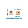 ddPrinted Natural Wood Beads WOOD-KS0001-12-8
