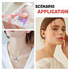 60Pcs 12 Style Glass Pendant PALLOY-CA00001-7