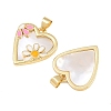 Brass Enamel Pendants KK-S526-52G-2