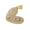 Brass Micro Pave Cubic Zirconia Pendants KK-M319-23G-02-2