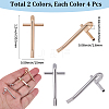 8Pcs 2 Colors Alloy Brooch Convert Pendant Hooks FIND-SC0019-07A-2