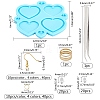 DIY Heart Shape Earring Silicone Mold Kits DIY-OC0002-79-4