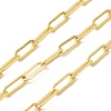 Textured Brass Paperclip Chains KK-Z160-03G-2