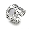 304 Stainless Steel Cuff Ring Components SA-CBA37BC-15A-P-1