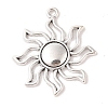 Tibetan Style Alloy Solar Eclipse Pendants X-TIBEP-R304-004AS-LF-1