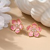 304 Stainless Steel Enamel Stud Earrings EJEW-Z081-04G-3