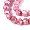 Anti-Tarnish Electroplate Glass Beads Strands EGLA-ZX010-6mm-03-5