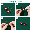 5 Pairs 5 Styles 925 Sterling Silver Flat Round Pad Stud Earring Findings STER-DC0001-92-4