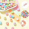 100Pcs 2 Styles AB Color Plated Acrylic Beads SACR-YW0002-05-5
