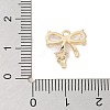 Brass Pave Clear Cubic Zirconia Charms KK-Z061-17G-3