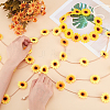 2Pcs 2 Styles Cloth Flower Hippie Headband Floral Crown OHAR-CP0001-18B-3
