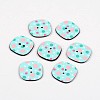 2-Hole Square with Dots Pattern Acrylic Buttons BUTT-F055-04A-1