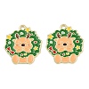Christmas Deer Theme Alloy Enamel Pendants ENAM-D304-01B-G-1
