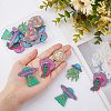 CHGCRAFT 20Pcs 5 Style Alien Theme Colorful Acrylic Pendants FIND-CA0006-56-3