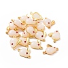 Glass Imitation Jade Connector Charms FIND-G047-04G-3
