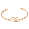 201 Stinless Steel God Eye of Horus Cuff Bangles for Women BJEW-P337-01G-2