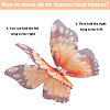60Pcs 12 Styles 3D Gauze Butterfly Ornament Accessories FIND-SP0020-64A-6