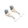 Natural Lava Rock Dangle Earrings EJEW-E260-B05-2