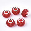 Resin Rhinestone European Beads RPDL-T002-03F-1