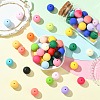 Rubberized Style Opaque Acrylic Beads MACR-CJC0009-02A-5