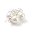 Glass Pearl Pendants PALLOY-JF01542-02-4