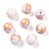 Handmade Printed Porcelain Beads LS-X-PORC-Q199-8mm-02-1