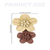 1 Pair Spray Painted Zinc Alloy Resin Dangle Stud Earrings EJEW-LP0007-043B-2