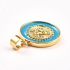 Brass Enamel Pendants KK-P209-03G-06-RS-3