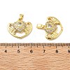 Heart Wings Brass Micro Pave Cubic Zirconia Pendants KK-M325-16C-G-3