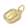 Real 18K Gold Plated Brass Micro Pave Clear Cubic Zirconia Pendants KK-L216-002G-Y-2