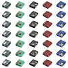 175Pcs 5 Colors 2-Hole Opaque Glass Seed Beads SEED-PJ0001-04A-2