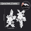 2 Sets Polyester Computerized Embroidery Cloth Iron on/Sew on Patches DIY-GF0005-87-2