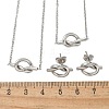 Knot 304 Stainless Steel Pendant Necklaces & Bracelets & Stud Earrings Sets for Women SJEW-C004-16P-3