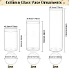 BENECREAT 6Pcs 3 Style Column Glass Vase Ornaments AJEW-BC0002-25-2