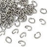 Tarnish Resistant Oval 304 Stainless Steel Open Jump Rings STAS-R067-01-2