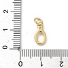 Brass Pave Clear Cubic Zirconia Charms KK-A273-01G-O-3