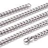 Non-Tarnish 304 Stainless Steel Cuban Link Chain Necklaces NJEW-L159-02B-P-2