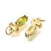 Brass Micro Pave Cubic Zirconia Pendants X-KK-C255-15B-03-2